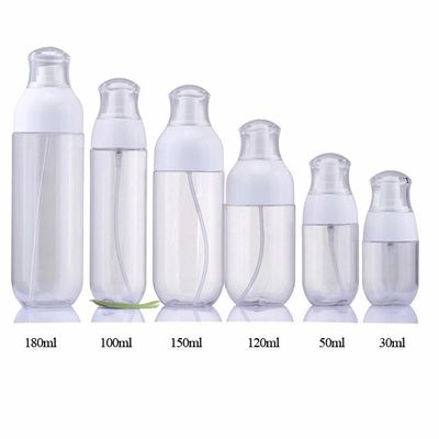 زجاجات مضخة بلاستيكية PETG شفافة لتغليف الجمال