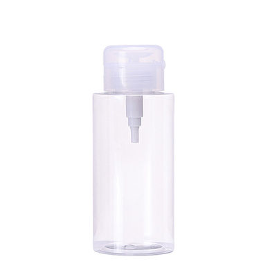 زجاجة مضخة لإزالة طلاء الأظافر شفافة 300 مللي بفتحة واسعة الفم سهلة التنظيف