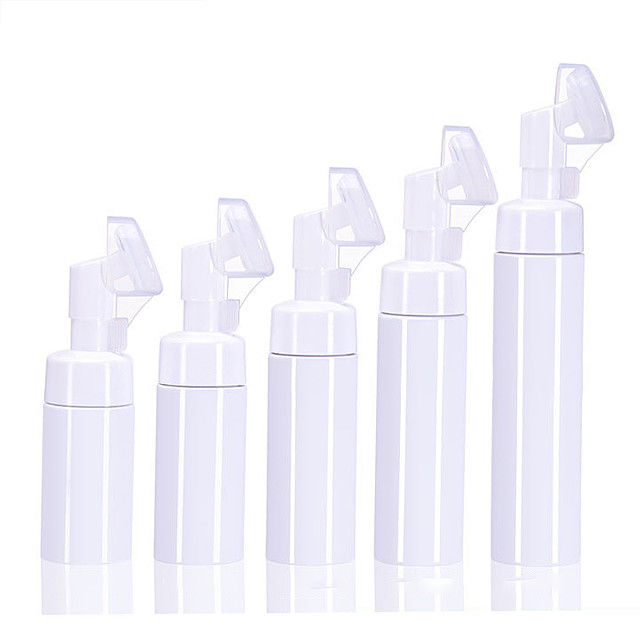 120 مللي فرشاة سيليكون Fuyun زجاجات مضخة بيضاء فارغة سهلة الفتح لغسل الوجه