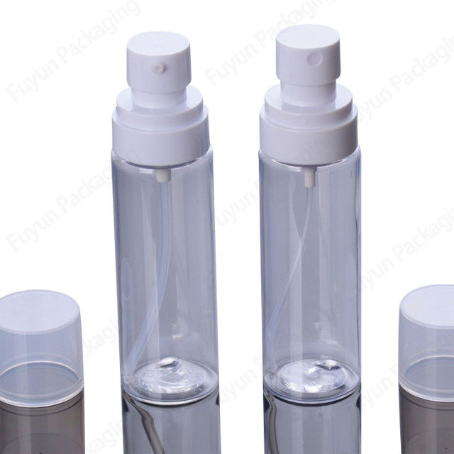 3.4oz زجاجات رذاذ التجميل البلاستيكية الكروم التعامل مع السطح