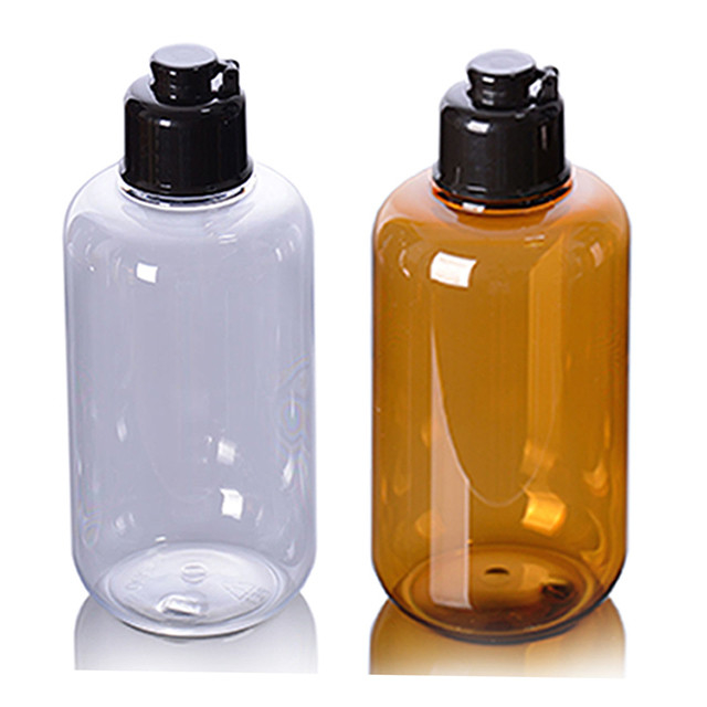 زجاجة غسول شامبو Amber Clear 10.14 أونصة مع غطاء علوي قابل للطي
