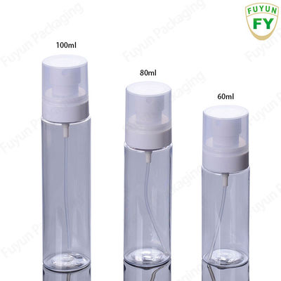 3.4oz زجاجات رذاذ التجميل البلاستيكية الكروم التعامل مع السطح