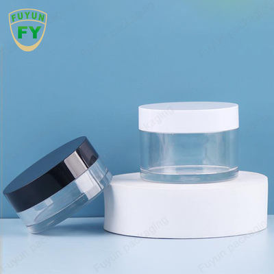 FUYUN 30ML 50ML الحيوانات الأليفة البلاستيك واضح واسعة الفم العين الوجه النوم الطين كريم جرة