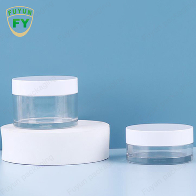 FUYUN 30ML 50ML الحيوانات الأليفة البلاستيك واضح واسعة الفم العين الوجه النوم الطين كريم جرة