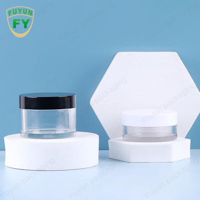 FUYUN 30ML 50ML الحيوانات الأليفة البلاستيك واضح واسعة الفم العين الوجه النوم الطين كريم جرة