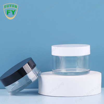 FUYUN 30ML 50ML الحيوانات الأليفة البلاستيك واضح واسعة الفم العين الوجه النوم الطين كريم جرة